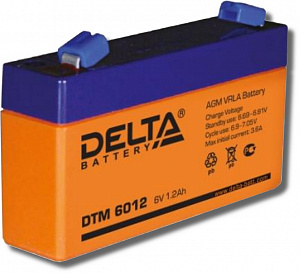 Аккумулятор 6В 1,2 А/ч Delta DTM 6012