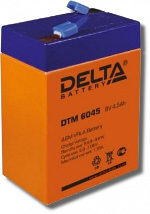 Аккумулятор 6В 4,5 А/ч Delta DTM 6045