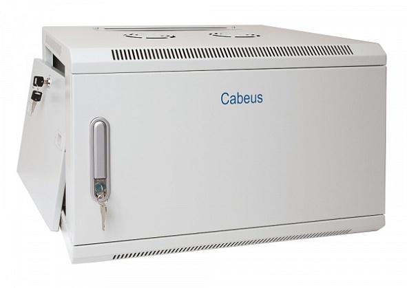 Cabeus SH-05F-6U60/35 Шкаф телекоммуникационный настенный 19" 6U 600x350x368mm (ШхГхВ) дверь стекло