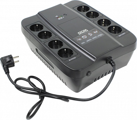 ИБП PowerCom 850VA Spider (SPD-850U Euro Black)+USB+защита тел. линии/RJ45
