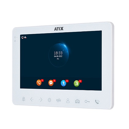 Atix AT-I-M711F/T White Видеодомофон 7", 2MP , TFT , 32GB (бывш. AD-780FHD White)