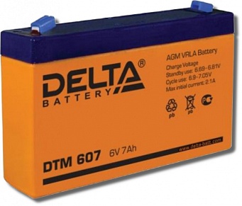 Аккумулятор 6В 7 А/ч Delta DTM 607
