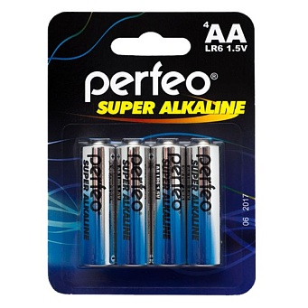 Элемент питания (батарейка алкалиновая) LR6 AA 1.5V Perfeo Super Alkaline 