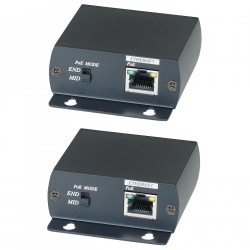IP01P Комплект (передатчик + приёмник) для передачи сигнала Ethernet и питания (PoE) 