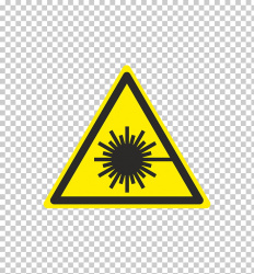 Знак W10 "Опасно. Лазерное излучение" (Пленка 200х200)