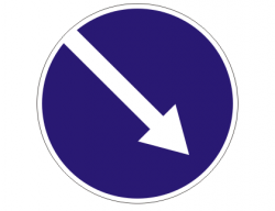 Знак дорожный 4.2.1 "Объезд прерятсвия справа" (тип.2, пл.А)