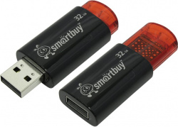 Флеш накопитель USB 32 Gb Smartbuy Click black