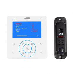 ATIX AT-I-K410C/T White Комплект (видеодомофон 4.3" + вызывная панель)  