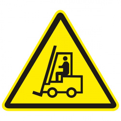 Знак W07 "Внимание. Автопогрузчик" (Пластик 200х200)