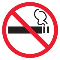Знак P01 "Запрещается курить" (Пленка 200х200) ГОСТ