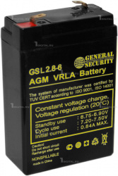 Аккумулятор 6В 2,8 А/ч GSL2,8-6 General Security