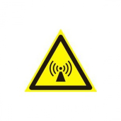 Знак W12 "Внимание! Электромагнитное поле" (Пленка 200х200)