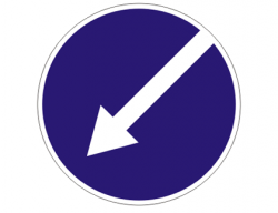 Знак дорожный 4.2.2 "Объезд препятствия слева" (тип.2, пл.А)