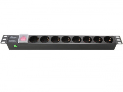 Блок розеток  в сойку 19" GYDERS GDR-PDU-811-15  1U 8 розеток  250 V