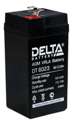 Аккумулятор 6В 2,3 А/ч Delta DT 6023