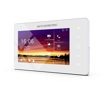 AccordTec AT-VD 760C/SD WH (Белый) Видеодомофон  7”