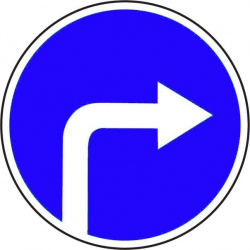 Знак дорожный 4.1.2 "Движение направо"