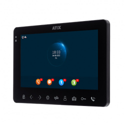 Atix AT-I-M711F/T Black Видеодомофон 7", 2MP , TFT , 32GB (бывш. AD-780FHD Black)