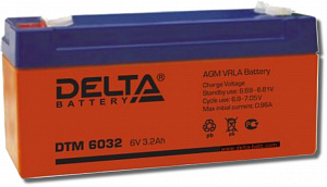 Аккумулятор 6В 3,2 А/ч Delta DTM 6032