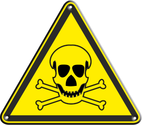 Знак W03 "Опасно! Ядовитые вещества" (Пленка 200х200)
