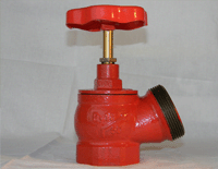 Клапан пожарный чугунный КПЧ Ду=50-1 угловой 125° (муфта-цапка) Р=1,6Мпа