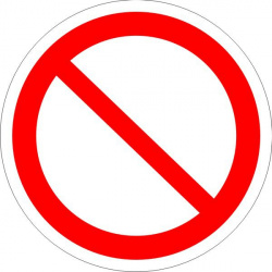 Знак P21 "Запрещение (прочие опасности или опасные действия)" (Пленка 200х200)