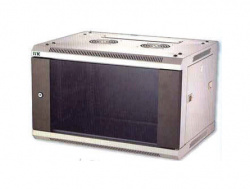 ITK 19" настенный шкаф 6U 600x450, стекл. передняя дверь, серый,( плоск. упак)