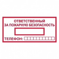 ФЭС T09/F20 "Ответственный за пожарную безопасность" (Пленка 100х200)