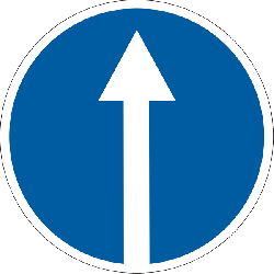 Знак дорожный 4.1.1 "Движение прямо"