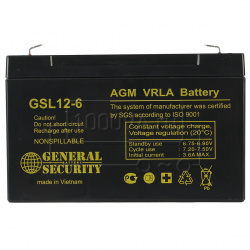 Аккумулятор 6В 12 А/ч GSL12-6 General Security
