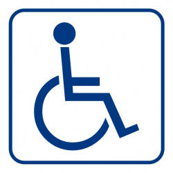 Знак T906 "Доступность для инвалидов в креслах-колясках" (Пленка 200х200)