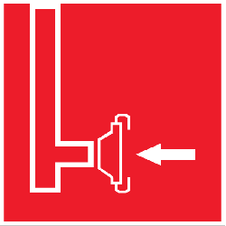 Знак F08 "Пожарный сухотрубный стояк" (Пленка 200х200)