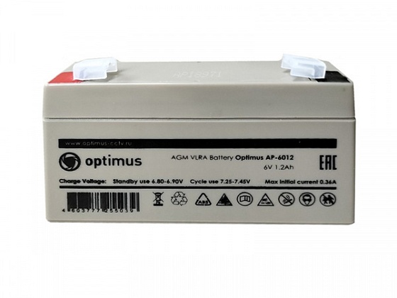 Аккумулятор 6В 1,2 А/ч Optimus AP-6012