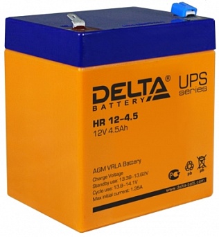 Аккумулятор 12В 4,5  А/ч Delta HR 1245