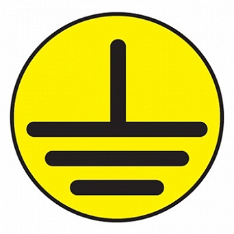 Знак T22/Z08 "Указатель заземления" (Пленка 200х300) 48шт на листе (30х30мм) белый фон