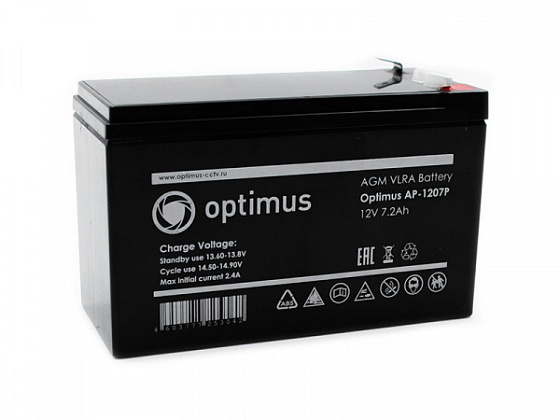 Аккумулятор 12В 7 А/ч Optimus AP-1207P