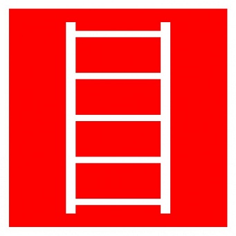 Знак F03 "Пожарная лестница" (Пленка 200х200)