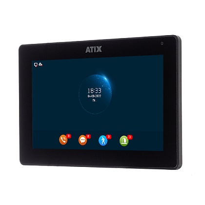 Atix AT-I-M1011F/IW Black Видеодомофон 10", 2MP , IPC , WIFI (бывш. AD-1070FHD/T White)