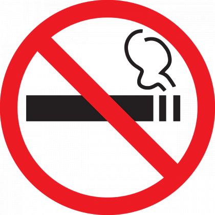 Знак P01/T129.2 "Запрещается курить" (Пленка 200х200) Пр. Минздрава