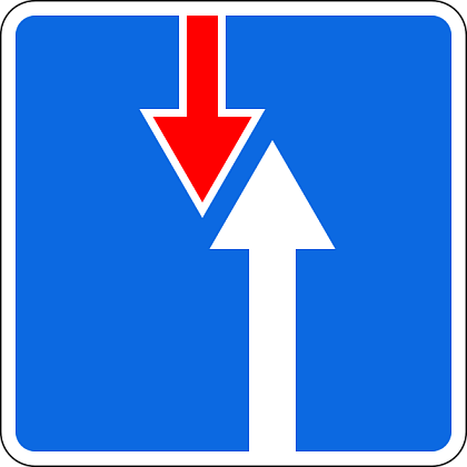 Знак дорожный 2.7 "Преимущество перед встречным движением" (тип.2, пл.А)