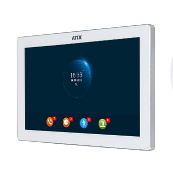 Atix AT-I-M1011F/I White Видеодомофон 10", 2MP , IPC , (бывш. AD-1070FHD Black)