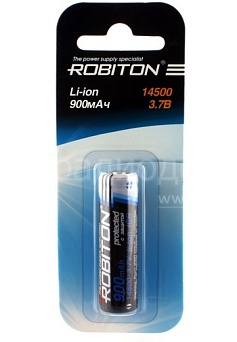 Элемент питания (батарейка литий-ионная) Li-14500 3.7V 900 mAh ROBITON