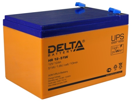 Аккумулятор 12В 12 А/ч Delta HR 12-12