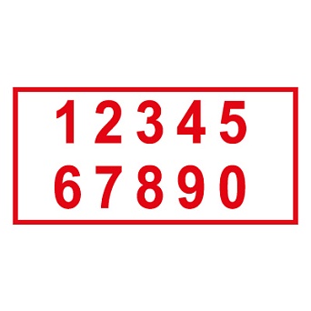 Знак T306/F29 "Цифры (1,2,3,4,5,6,7,8,9,0)" (Пленка 100х200)