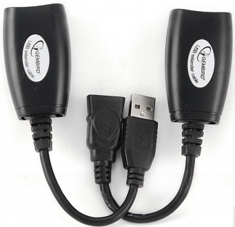 Удлинитель USB 2.0 по витой паре Gembird UAE-30M USB AM-AF/RJ45Fx2, блистер
