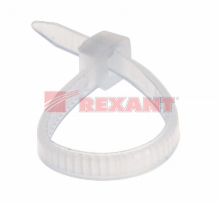 Хомут nylon 4.8 х 200 мм 100 шт  белый  REXANT 07-0204