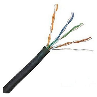 Кабель UTP 4PR 24AWG CAT5e (outdoor+ТРОСС) OptimLAN (бухта 305м) неэкранированный уличный
